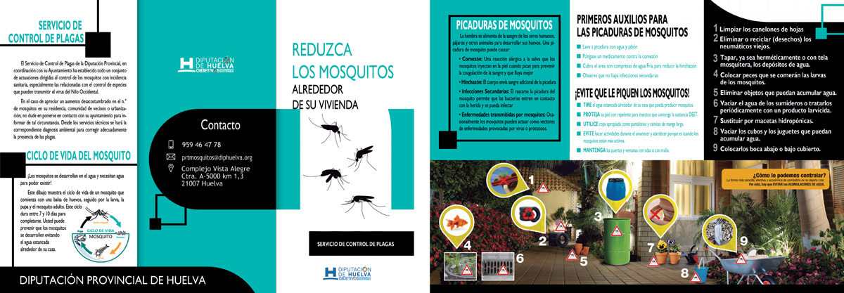 Tríptico: Consejos para reducir mosquitos alrededor de su vivienda